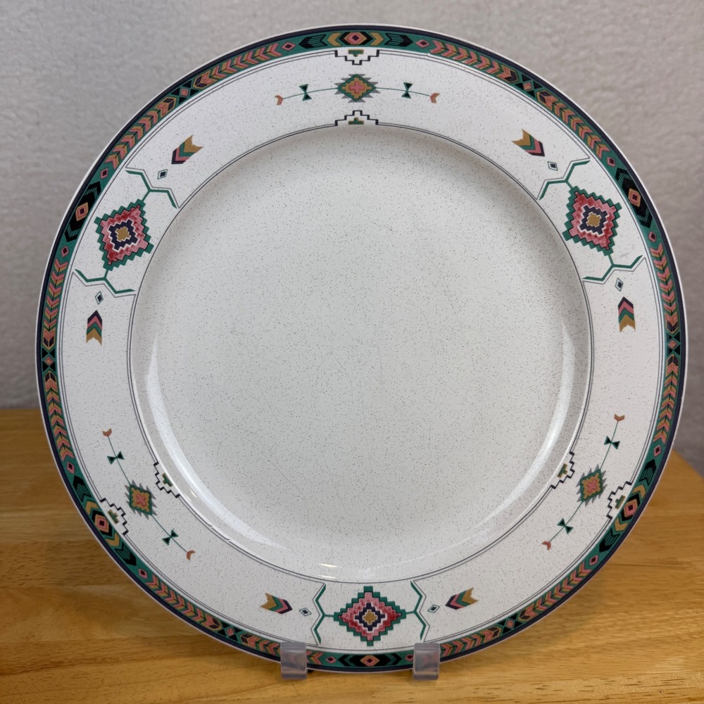 Studio Nova Adirondack Y2201 Serving Plate Southwestern Tribal Speckled 12"